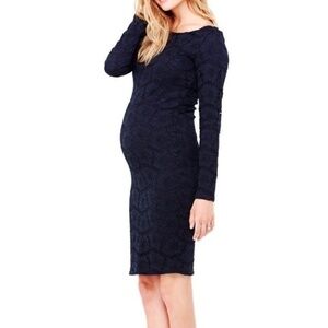 Ingrid & Isabel Black Lace Maternity Dress Size Large